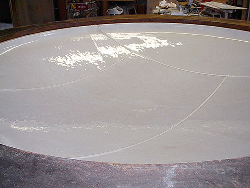 Vacuum Formed Dished Head in 3 mm PVDF